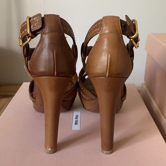 Brown Miu Miu sandals heels, size 36.5. - Picture 4 of 7